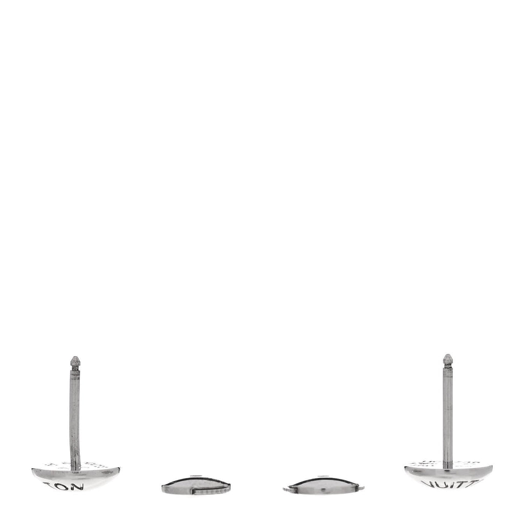 18K White Gold Clous Ear Studs Earrings