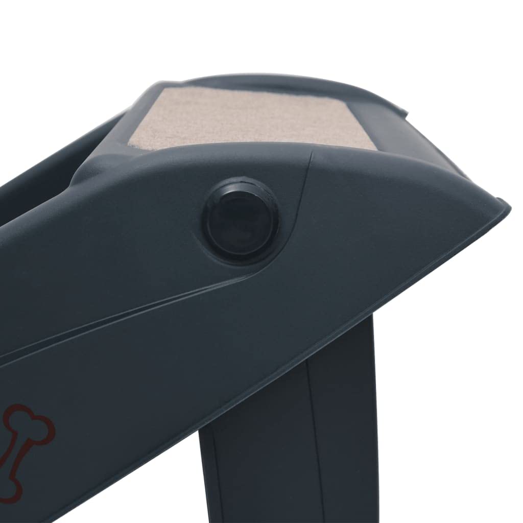 Folding 4-Step Dog Stairs Dark Gray H5523