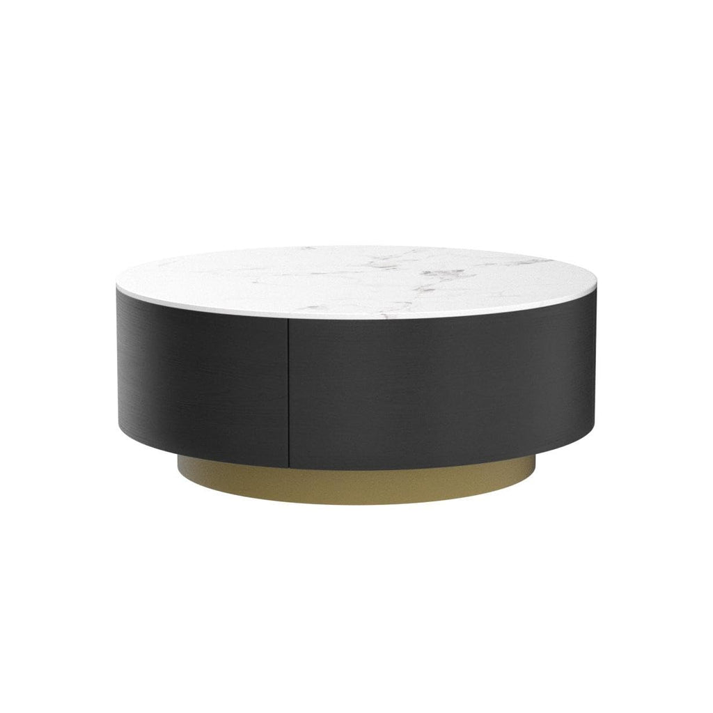 Round Coffee Table with 2 Drawers U647