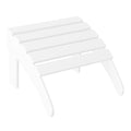 White All Weather Poly Lumber Adirondack Ottoman R4474