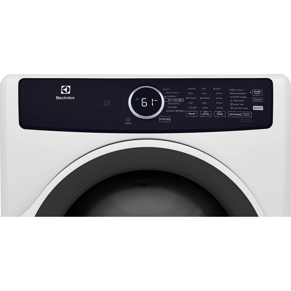 8 cu. ft. Electric Dryer with Instant Refresh in White K646