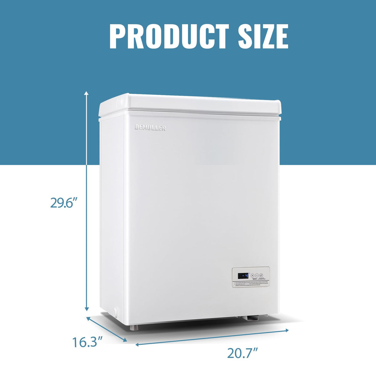 White Compact Chest Freezer with 2 Removable Baskets J67964
