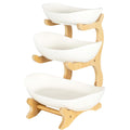 3-Tier Oval Fruit Basket with Bamboo Stand M330799