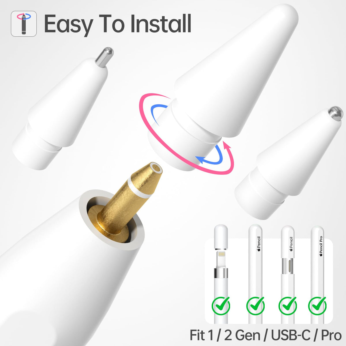 Replacement Tips for Apple Pencil 6 Pack E71220