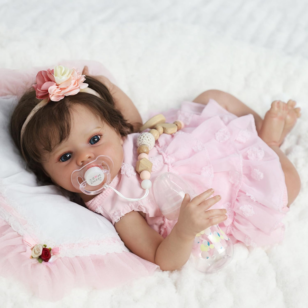 20 Inch Lifelike Reborn Baby Doll Girl with Soft Weighted Body M266228
