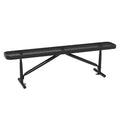 6 Feet Heavy Duty Metal Park Bench with Portable Frame, Black T3914