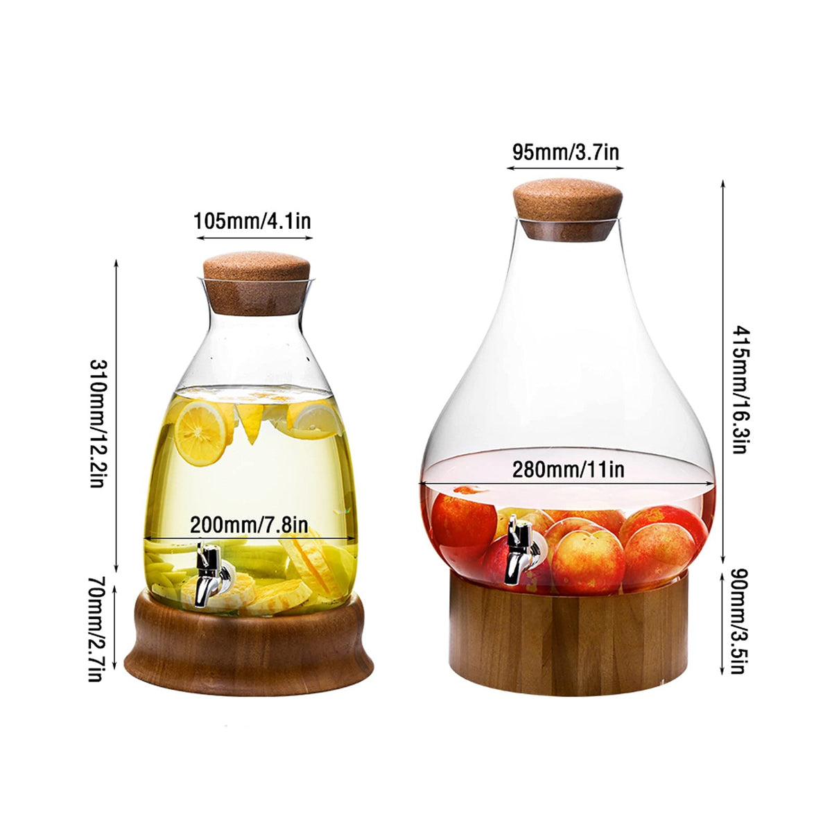 Glass Water Carafe with Faucet 6L F136912