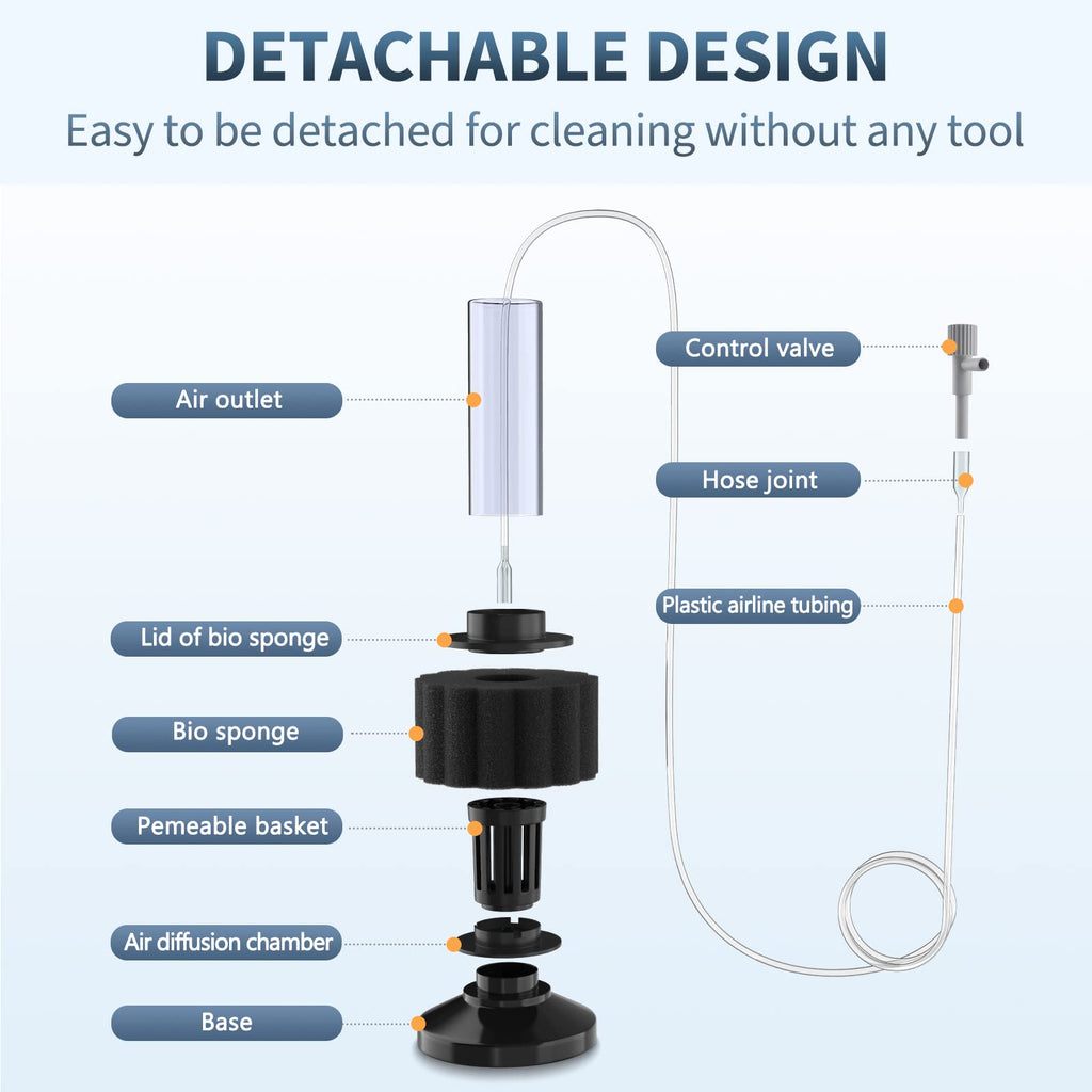 Aquarium Air Pump with Sponge Filter Kit Q999221