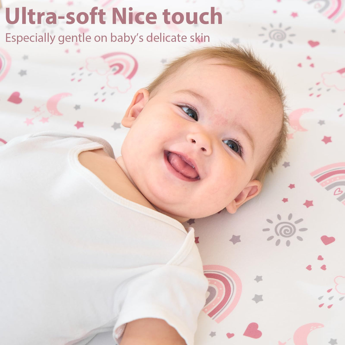3 Pack Fitted Crib Sheets 52”x28” Y8345