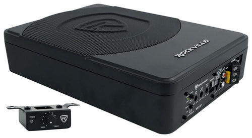 10" Powered Under-Seat Subwoofer with Amp Wiring Kit Q818