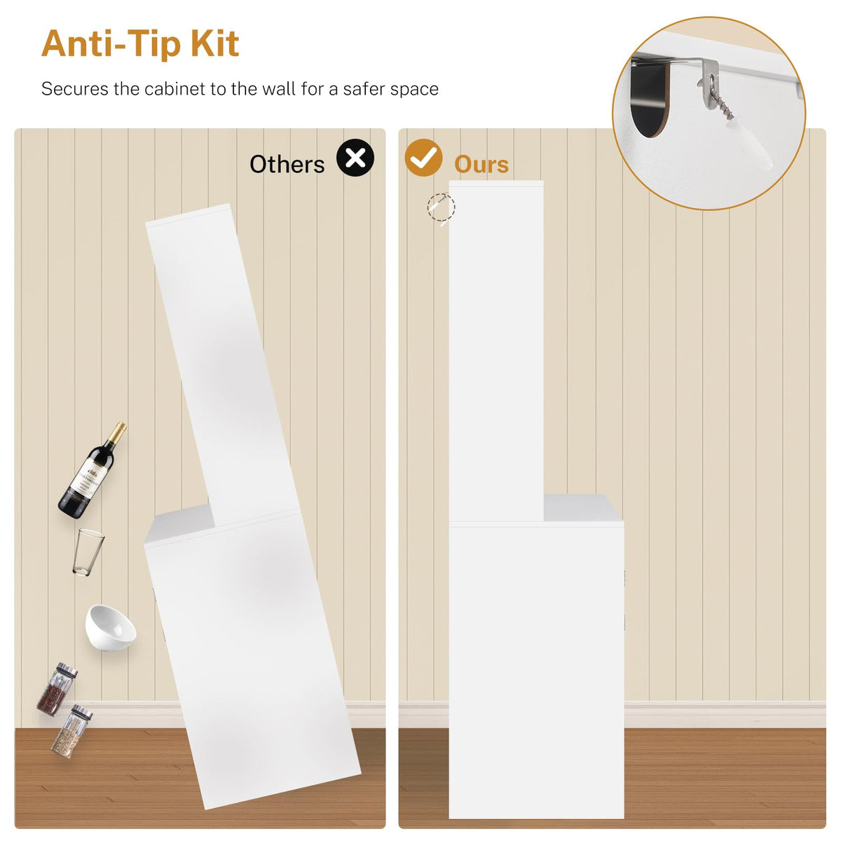 Pantry Cabinet with Charging Station Q17528