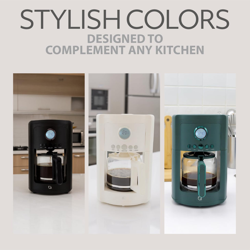 12-Cup Programmable Drip Coffee Maker with Glass Carafe H87833