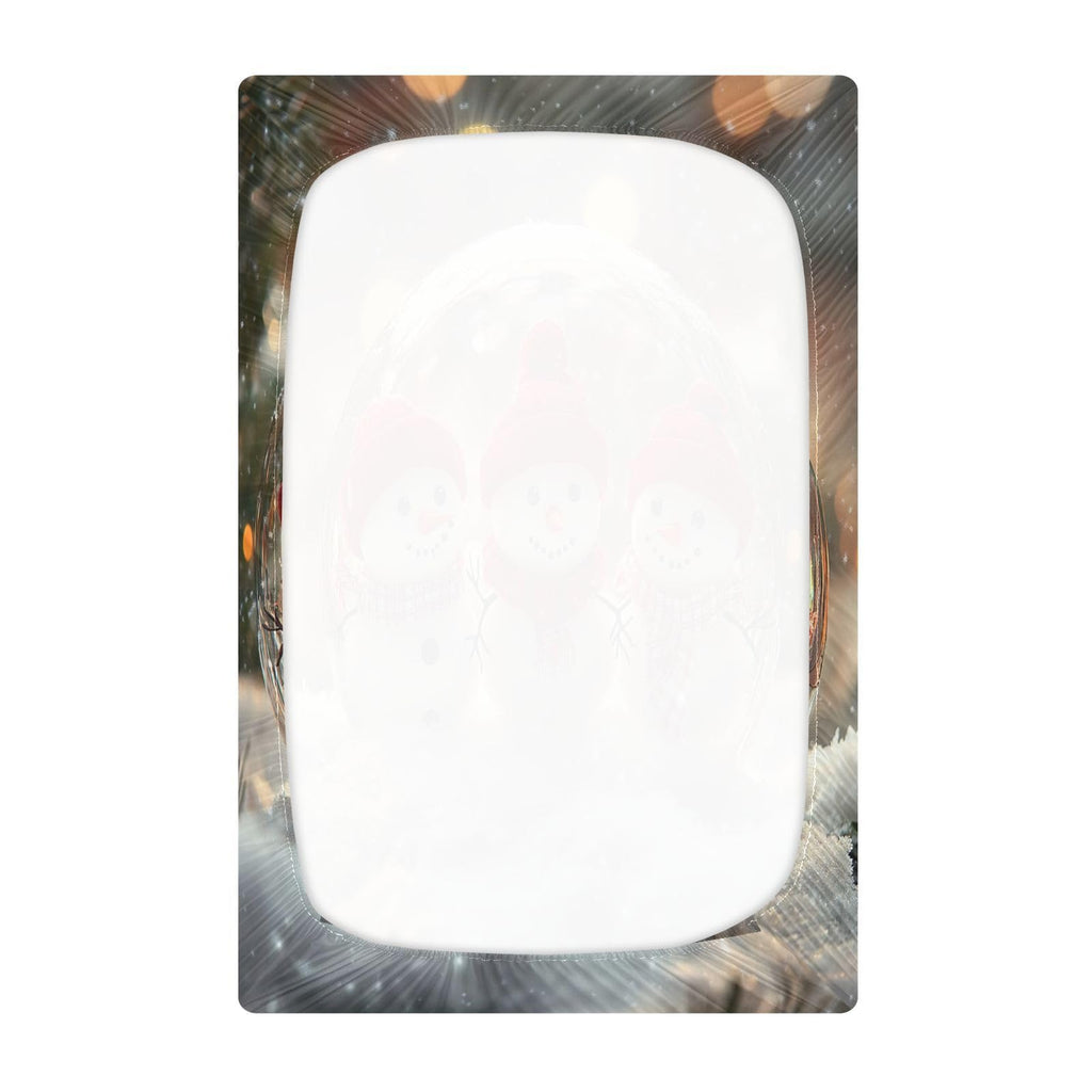 Snowmen Crystal Ball Crib Sheet 52" x 28" Q873
