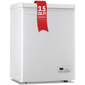 White Compact Chest Freezer with 2 Removable Baskets J67964