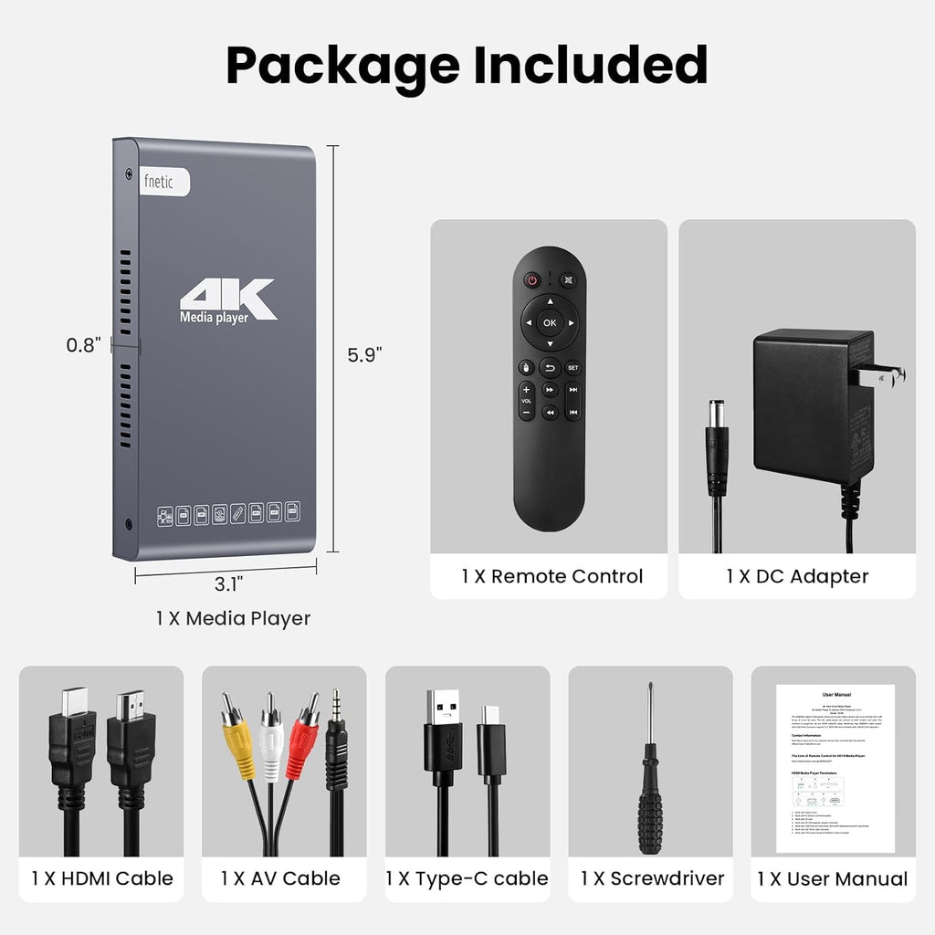 4K 60Hz H.265 Ultra HD Digital Media Player & HDD Enclosure 2 in 1 O979
