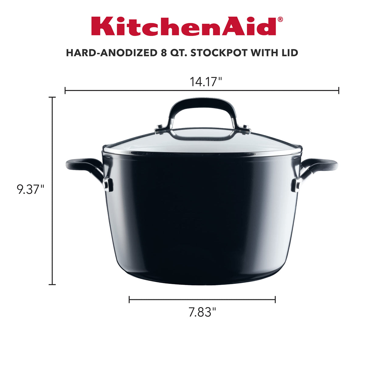 Hard Anodized Nonstick 8-Quart Stock Pot with Lid D780