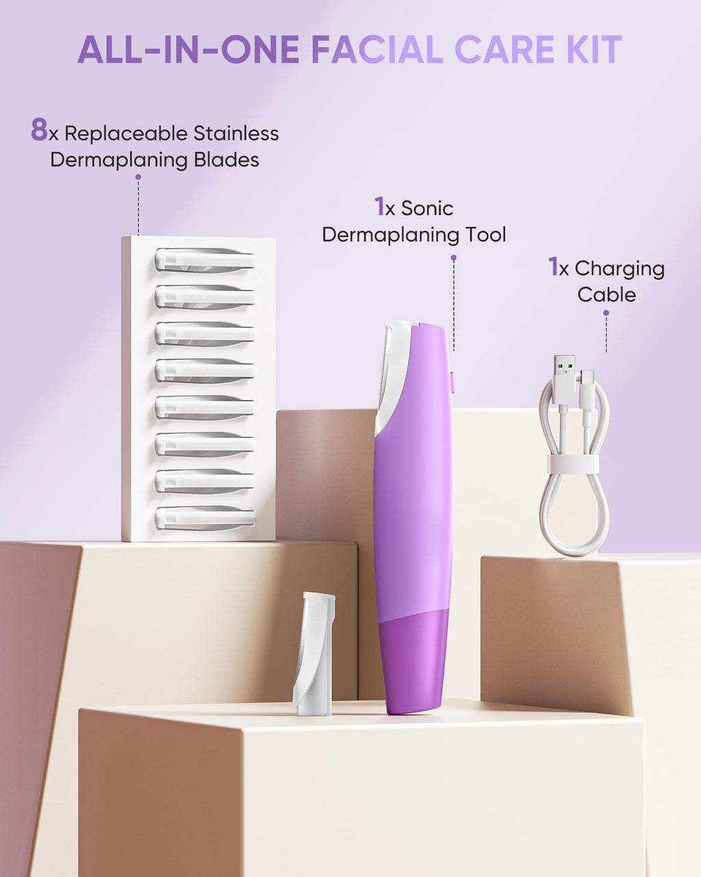 Dermaplaning Tool with 8 Blades G268344