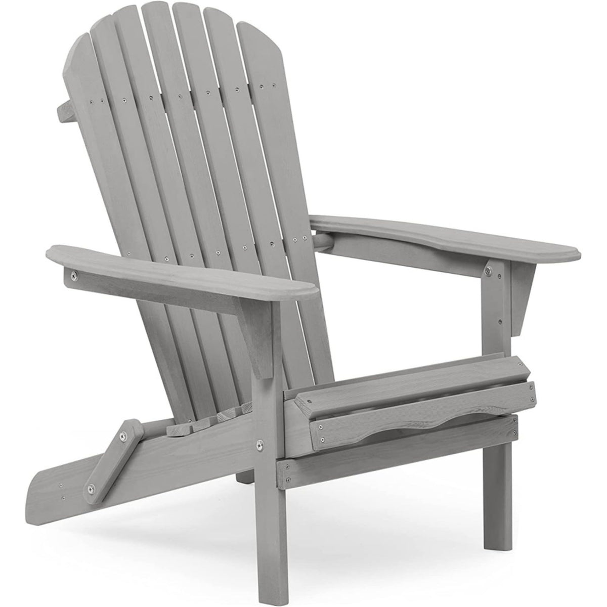 Wood Folding Adirondack Chair Set of 2 Gray U858