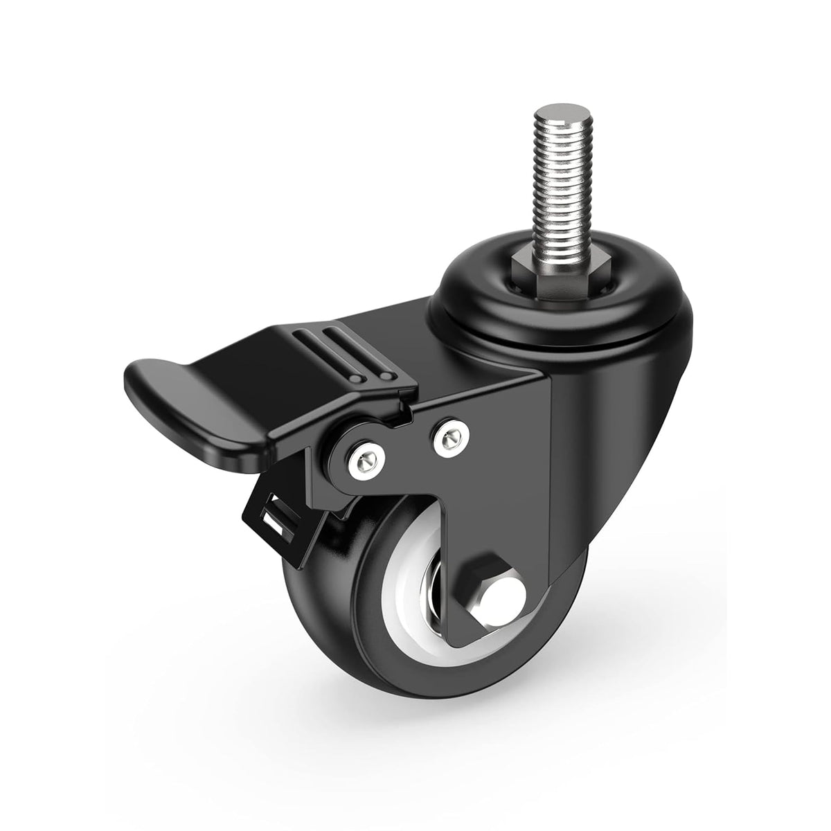 2 inch Total Locking Stem Caster Wheels Set of 4 Black W9874