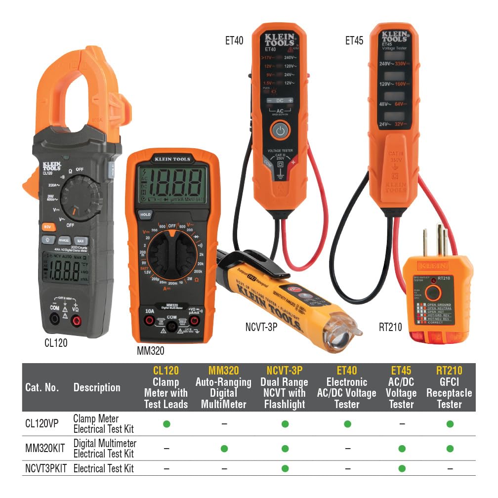 Digital Multimeter Electrical Test Kit with Carrying Case L714510
