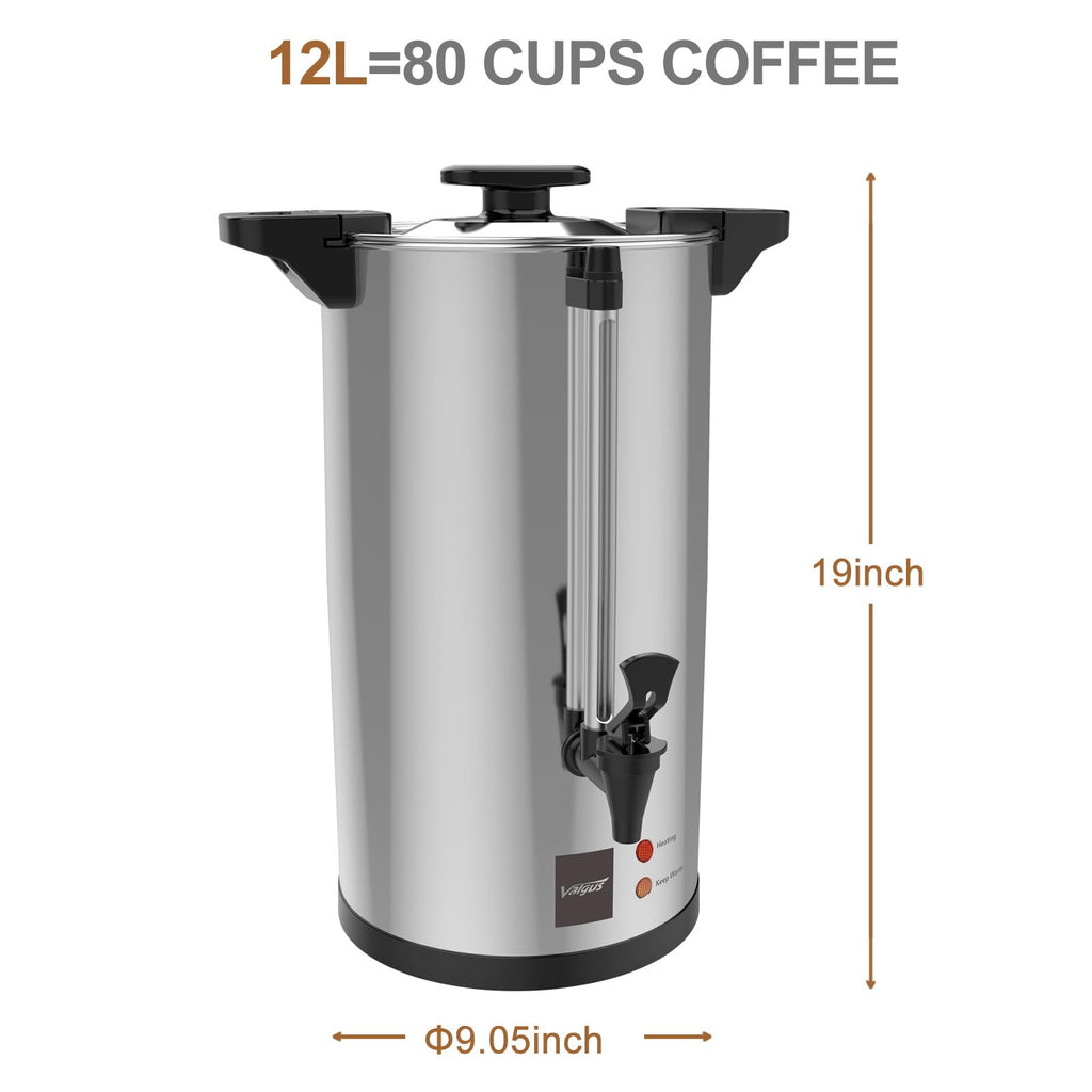 12L Electric Commercial Coffee Urn, 80 Cup B3721