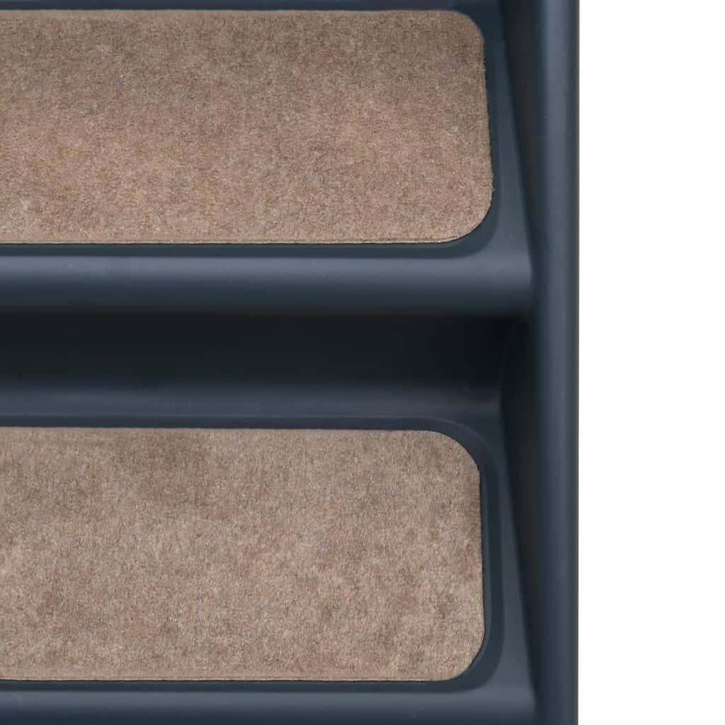 Folding 4-Step Dog Stairs Dark Gray H5523