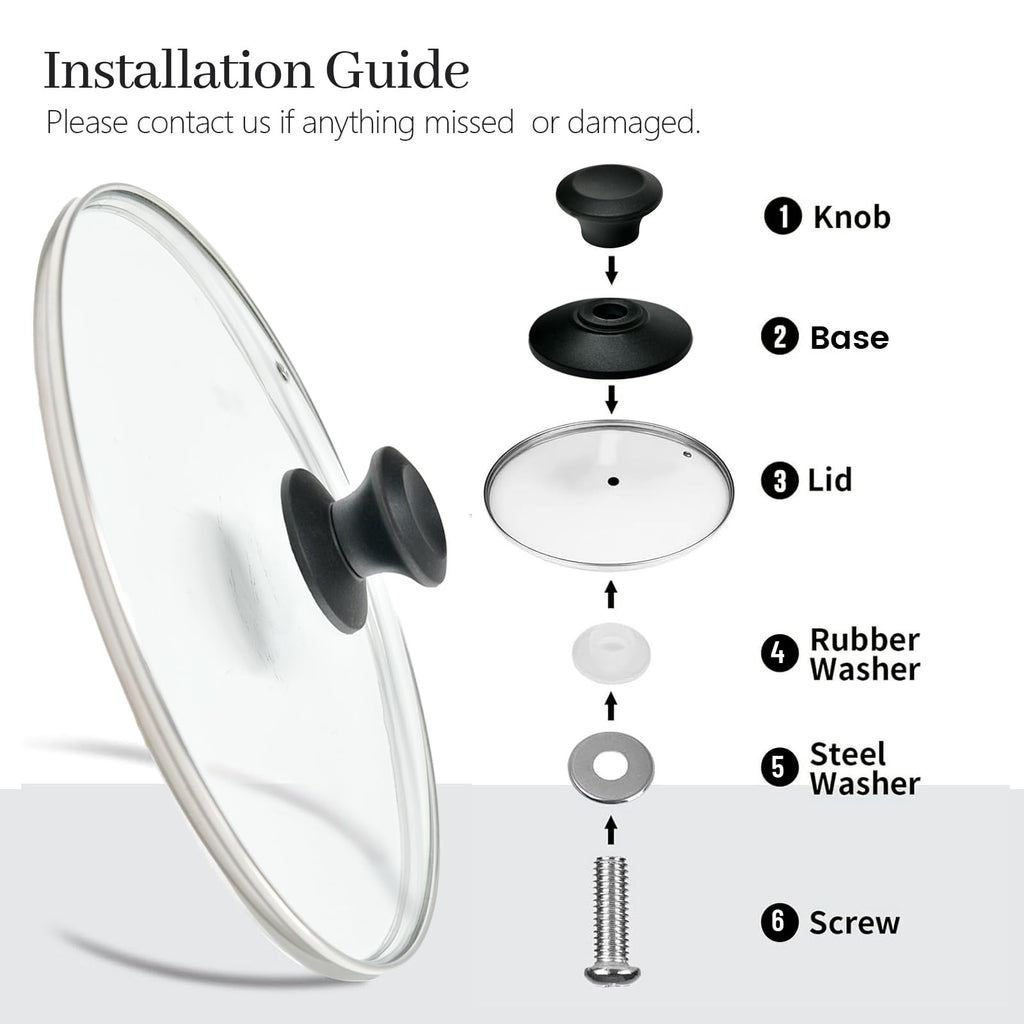 13 In Tempered Glass Lid for Cookware G85962