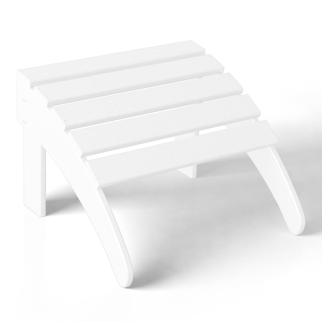 White All Weather Poly Lumber Adirondack Ottoman R4474