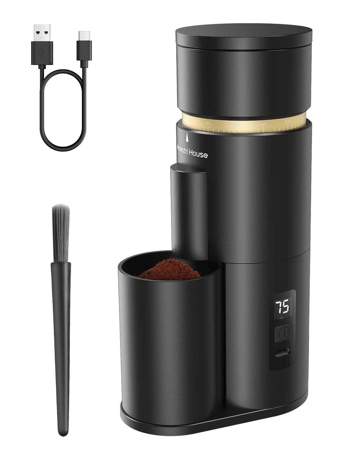 Rechargeable Single-Dose Burr Coffee Grinder O930