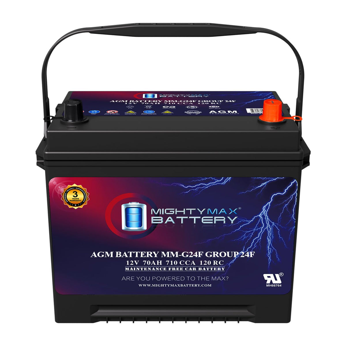 12V 70Ah AGM Replacement Battery P895409