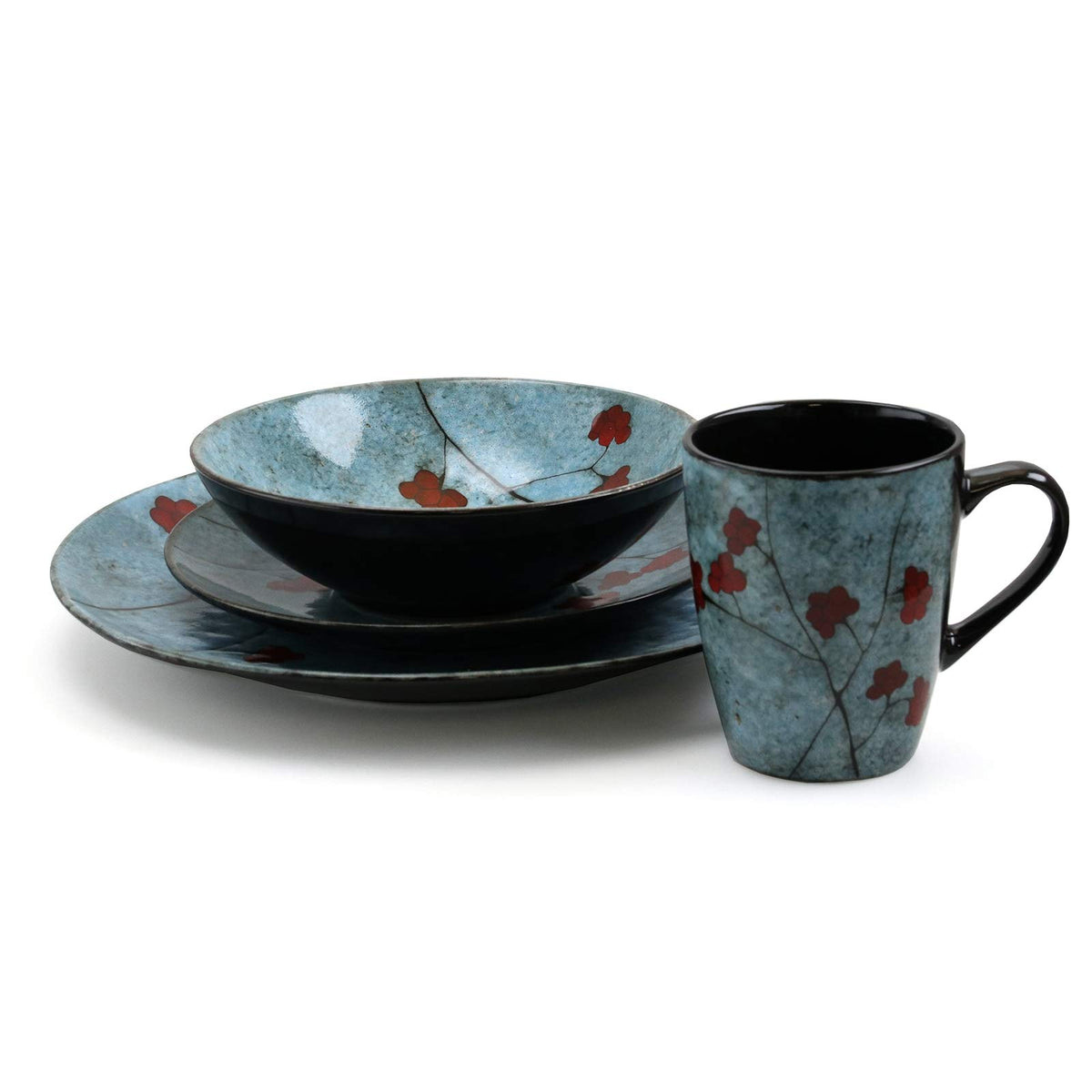 16 Piece Dinnerware Set in Blue M21328