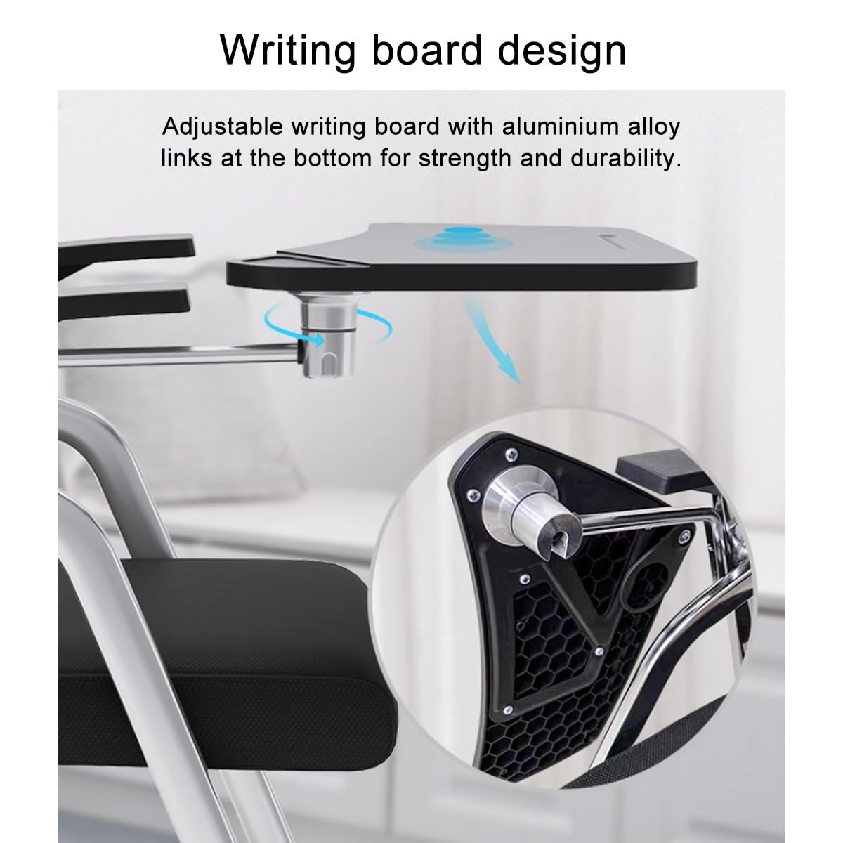 Mesh Guest Chair with Tablet Arm J410