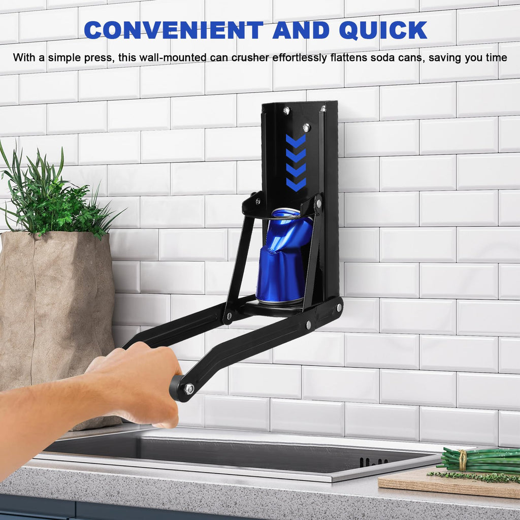 Wall Mounted Can Crusher with Bottle Opener F476