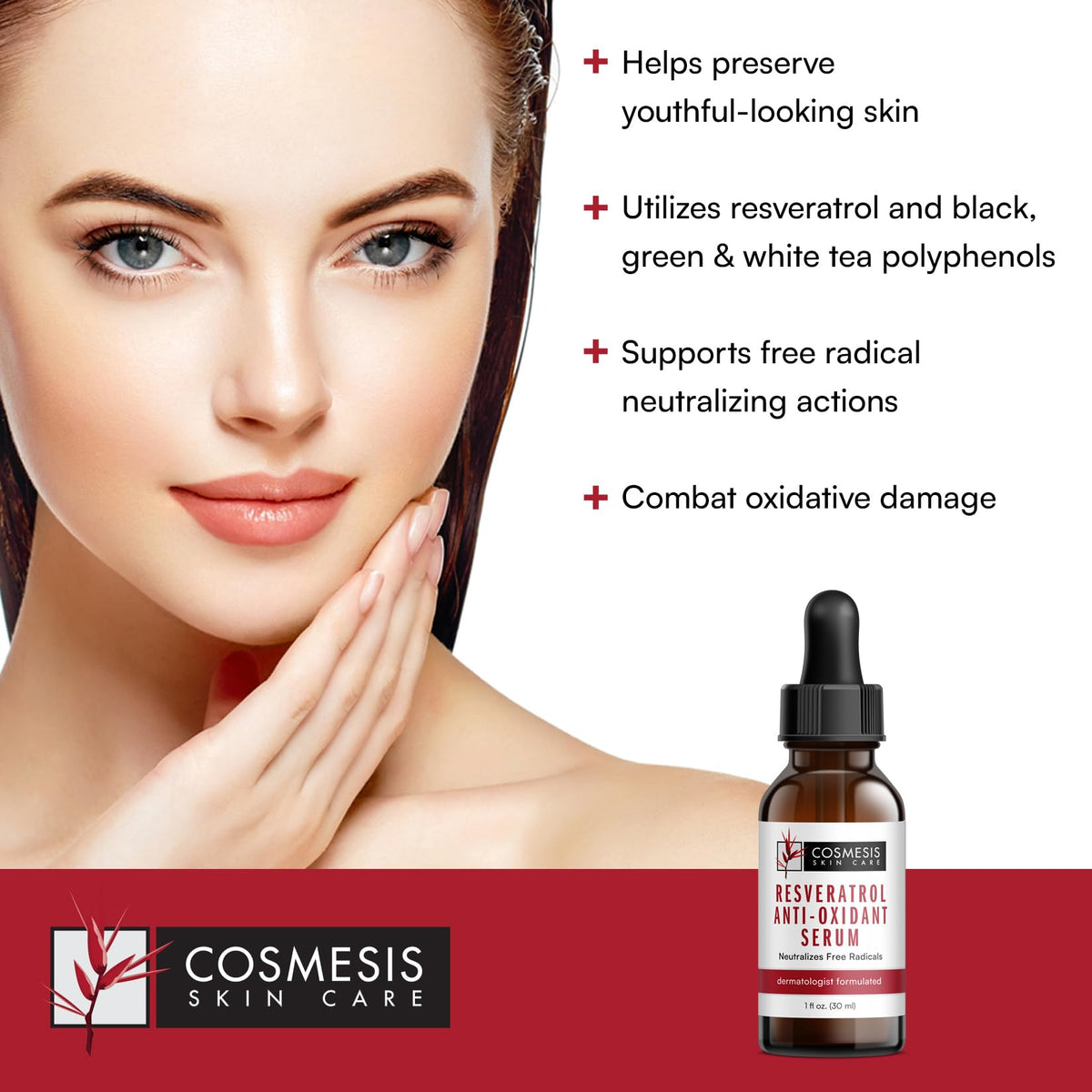 Resveratrol Antioxidant Serum with Tea Polyphenols, 1 fl oz S692