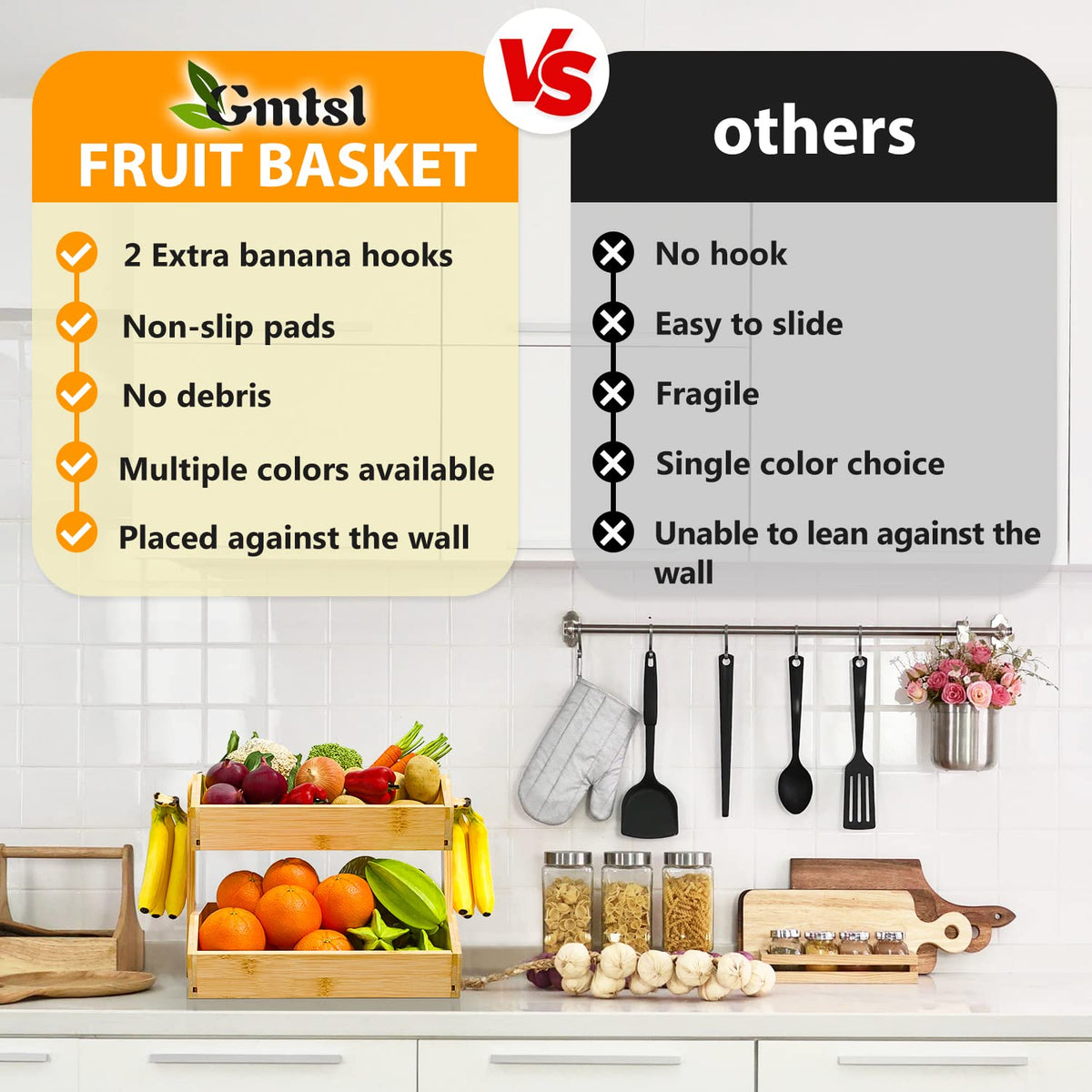 Bamboo Fruit Basket H26376