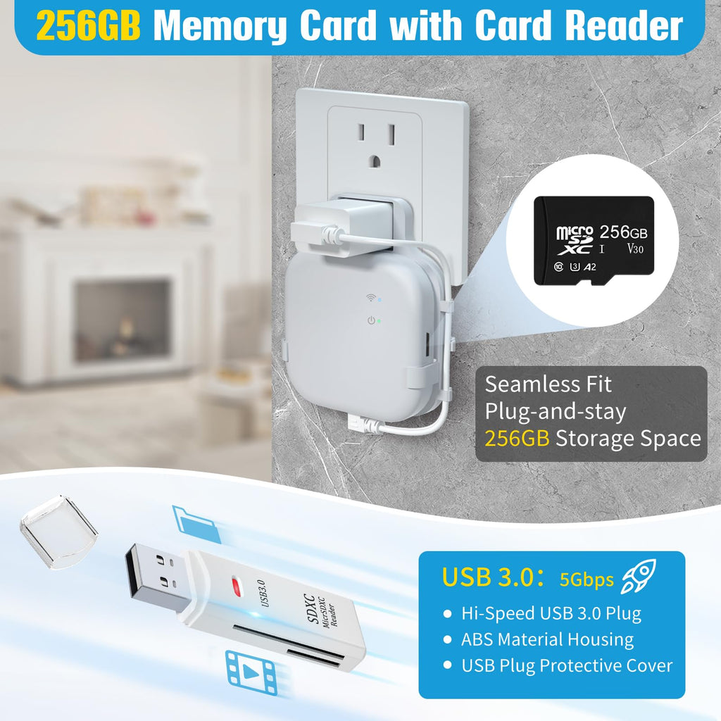 256GB Micro SD Card & Outlet Wall Mount Y8530