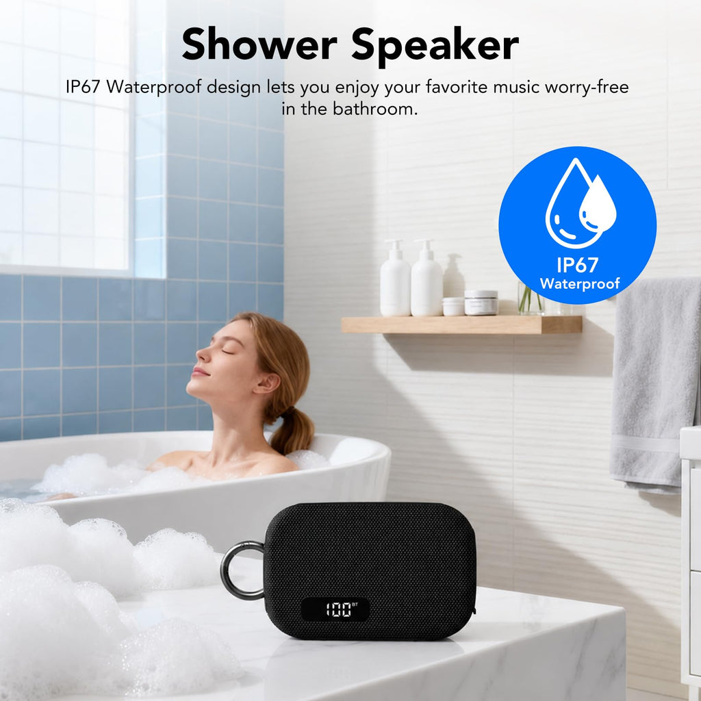 Portable IP67 Waterproof Bluetooth Speaker with Digital Battery Display P3018