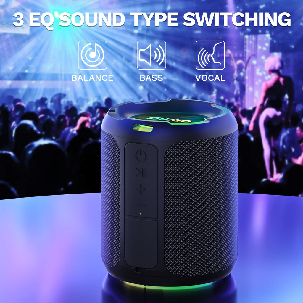 40W Wireless Portable Bluetooth Speaker with Lights, IPX7 Waterproof M5306