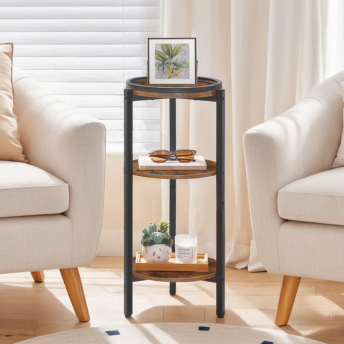 Small Round 3-Tier Side Table R31684