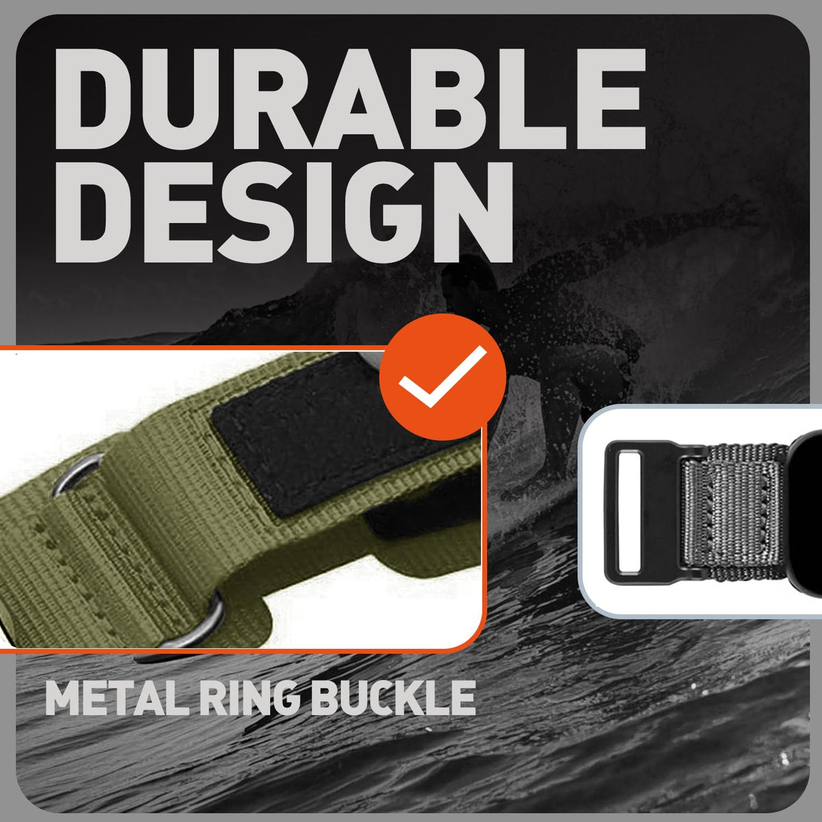Nylon Sports Strap with Woven Design U6492