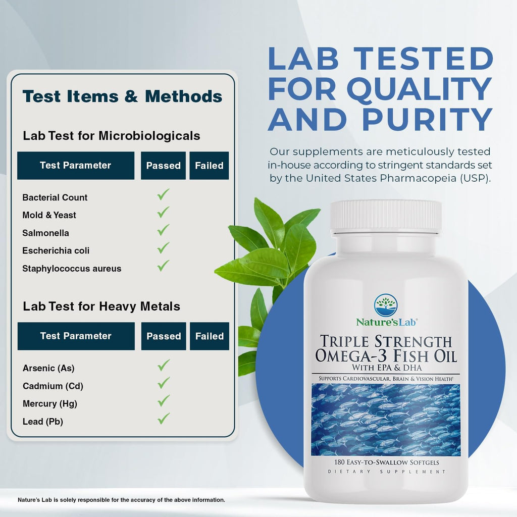 Triple Strength Omega-3 Fish Oil with EPA & DHA 180 Softgels Z1025