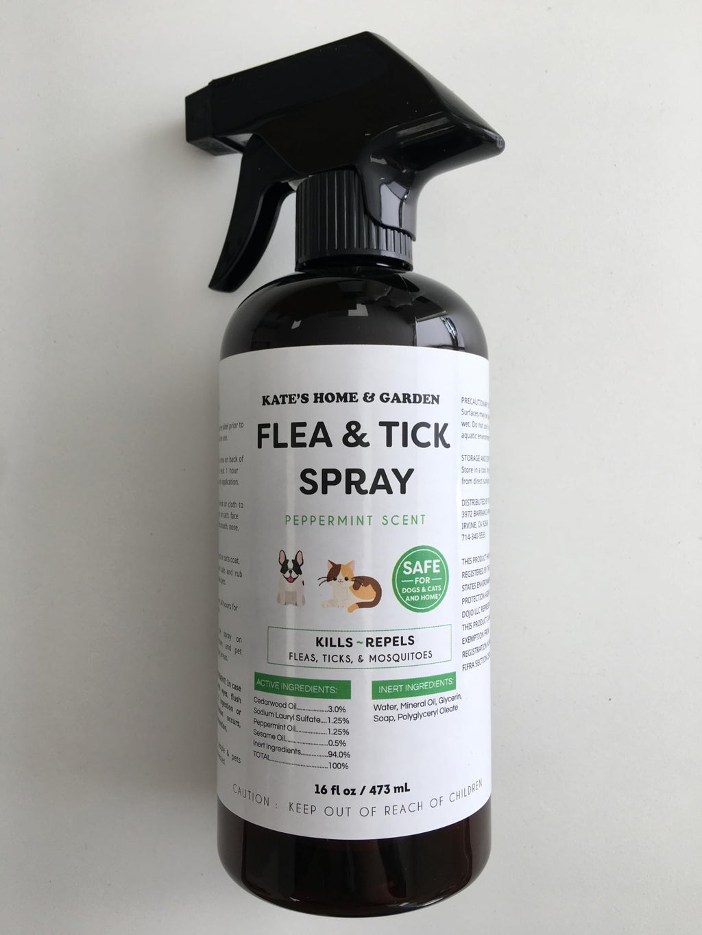 Flea and Tick Spray for Dogs & Cats 16oz E412623