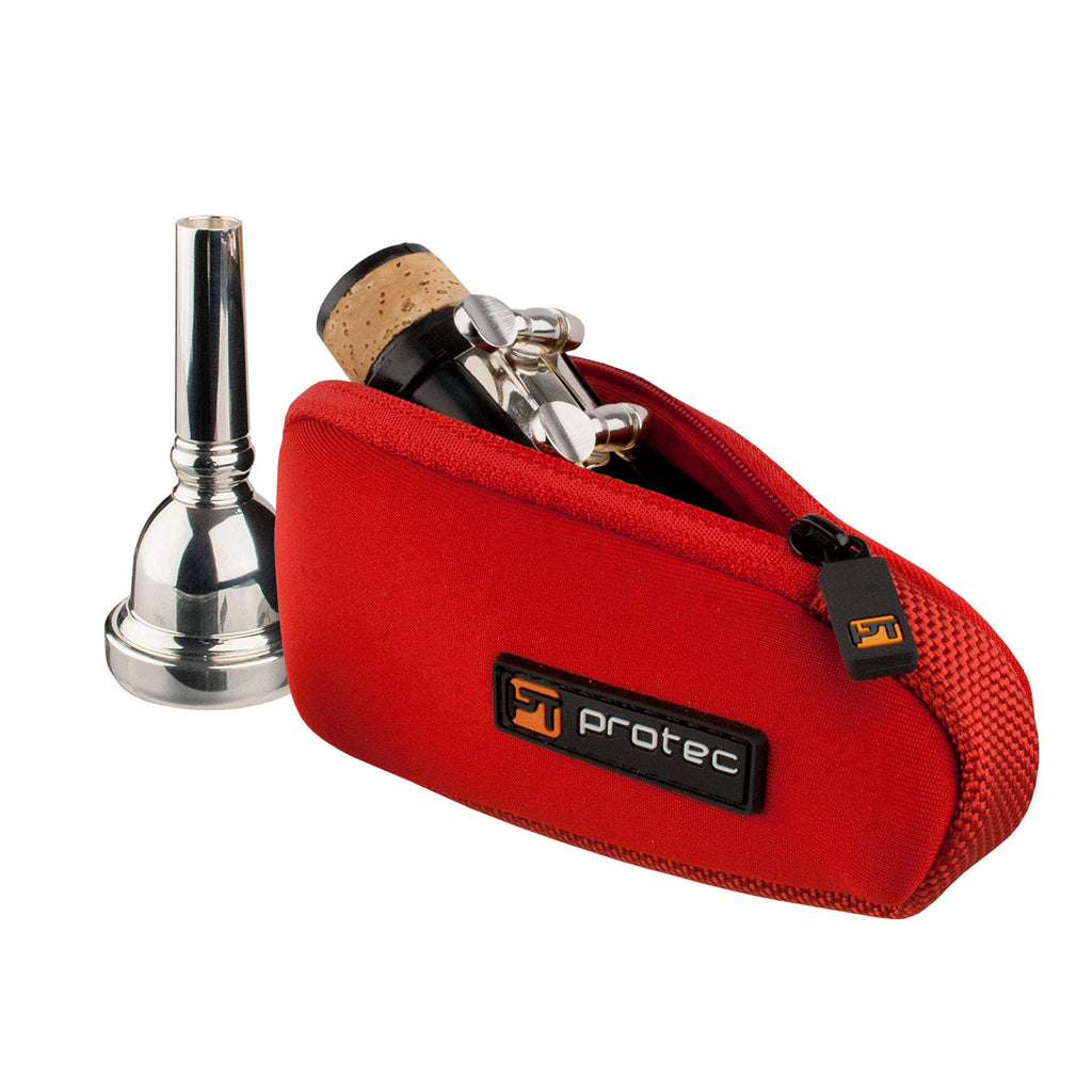 Red Neoprene Trombone/Alto Saxophone Mouthpiece Pouch L31206