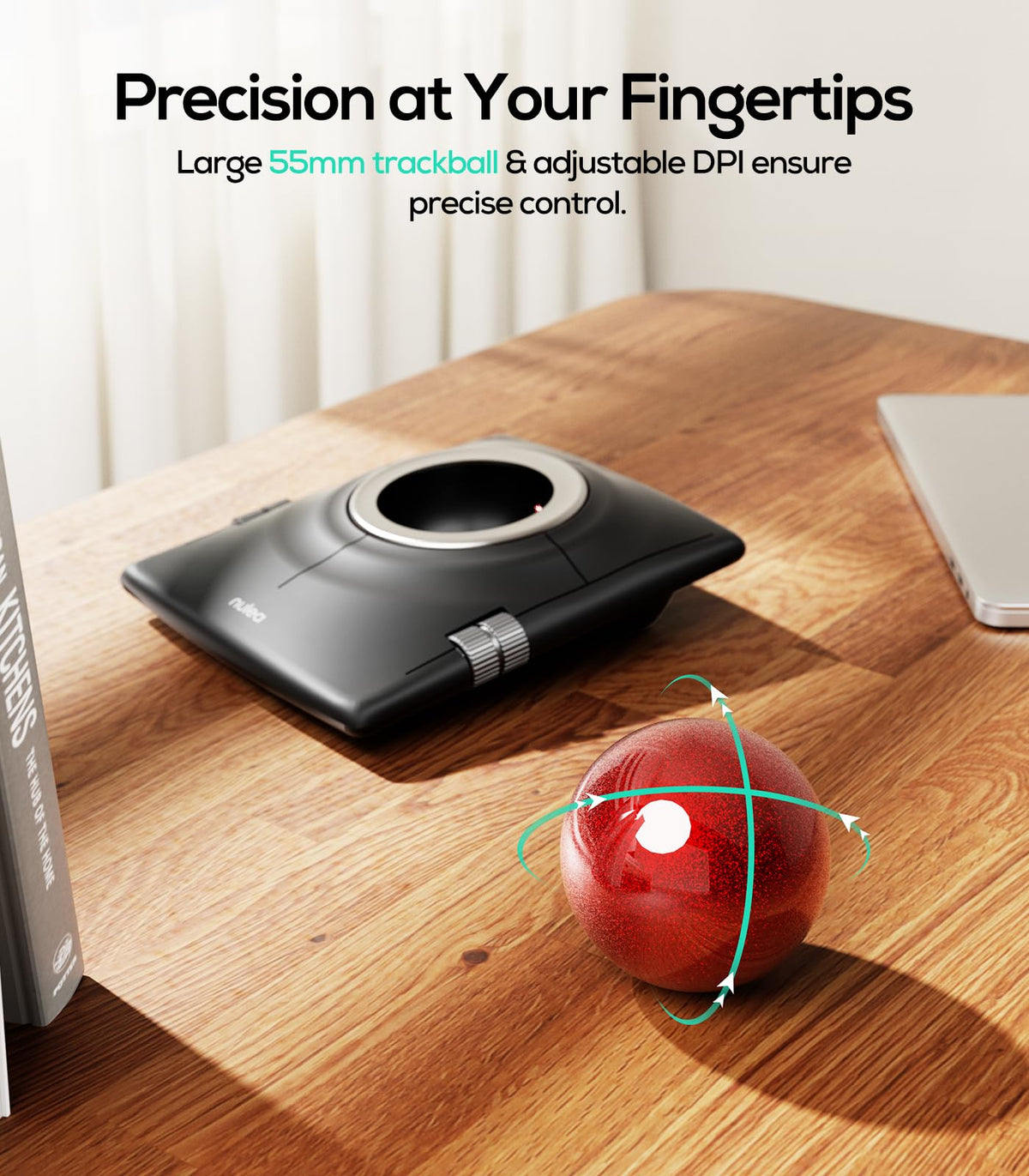 Wireless Ergonomic Trackball Mouse W1475