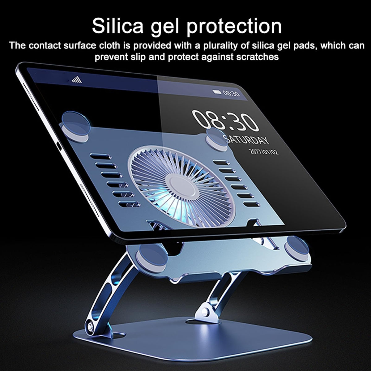 Laptop Cooling Pad Stand Blue & Gray Y741756