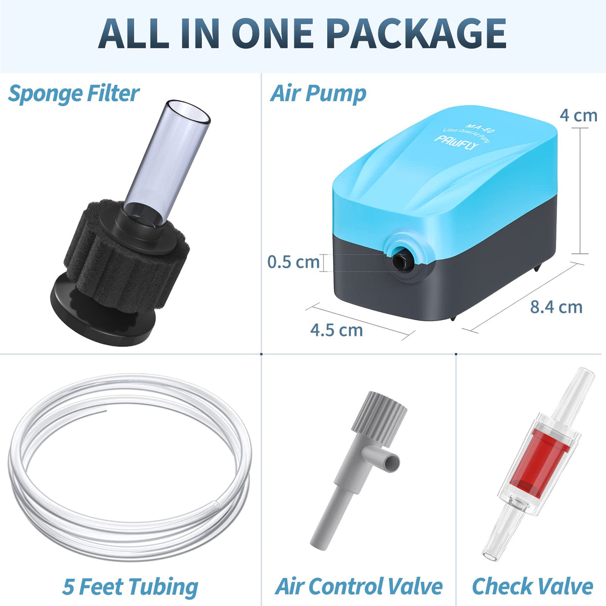 Aquarium Air Pump with Sponge Filter Kit Q999221