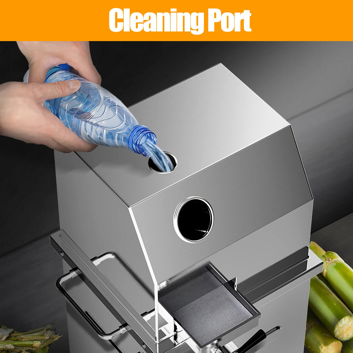 110V 750W Electric Sugar Cane Juicer with 3 Stainless Steel Rollers K22483