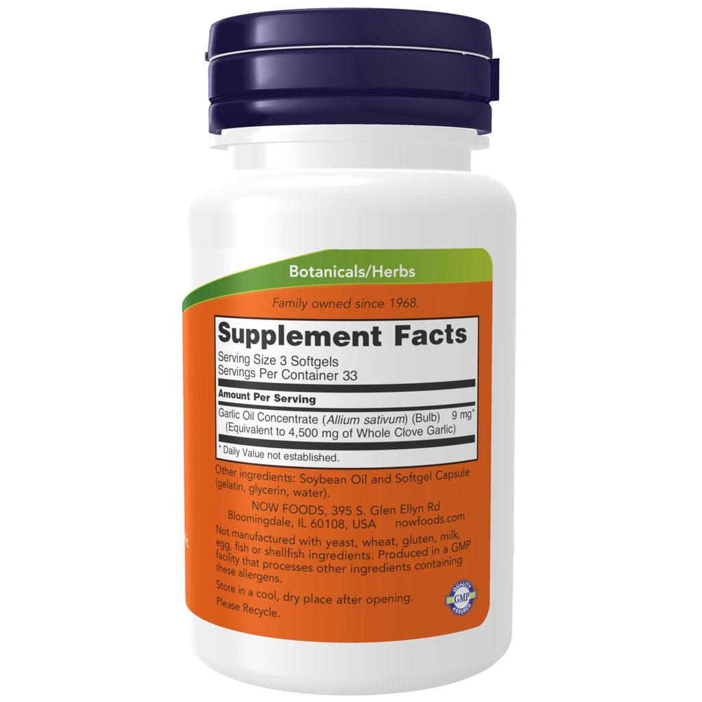 Garlic Oil Concentrate 100 Softgels K465