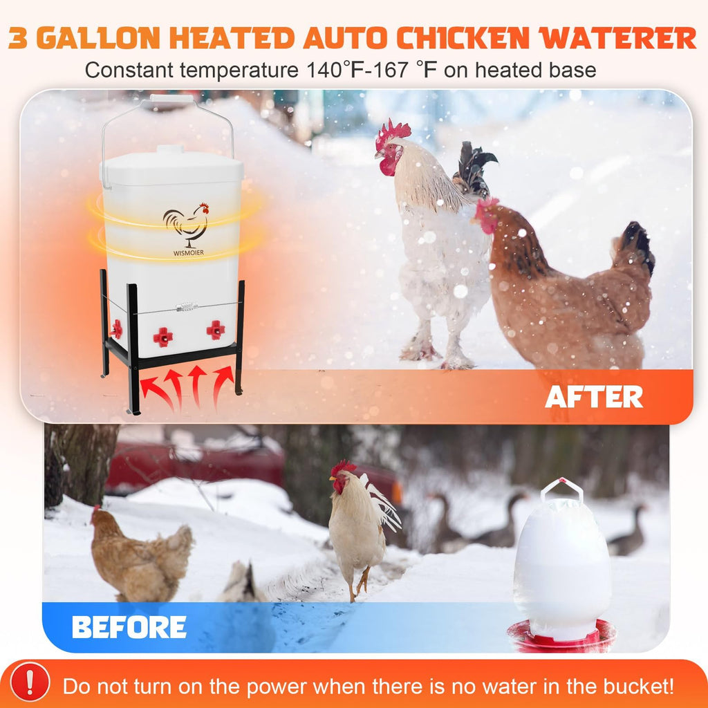 3 Gallon Heated Chicken Waterer W5123