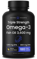 Omega 3 Fish Oil 3600 mg 180 Softgels L8511